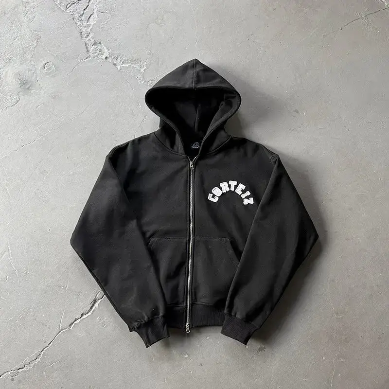 Corteiz Colly Arch Zip Hoodie — Sweat/Black colorway — USFans Spreadsheet photo