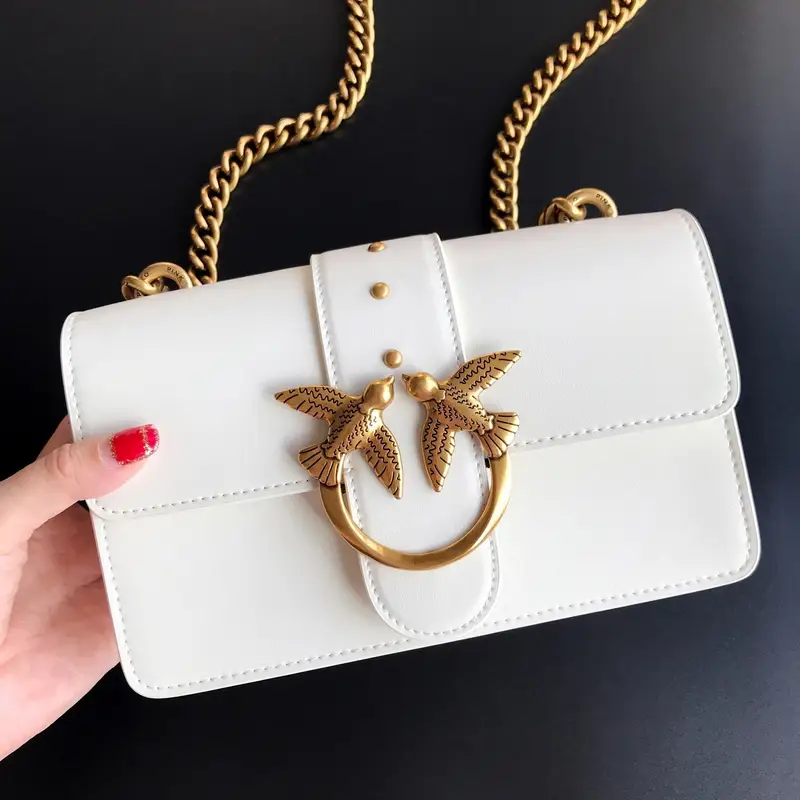Pinko Bag — 21 Tea Gold Classic White Small Size colorway — USFans Spreadsheet photo