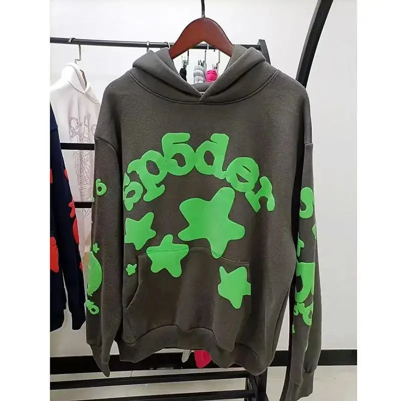 Sp5der Blue Hoodie — dark gray Star colorway — USFans Spreadsheet photo