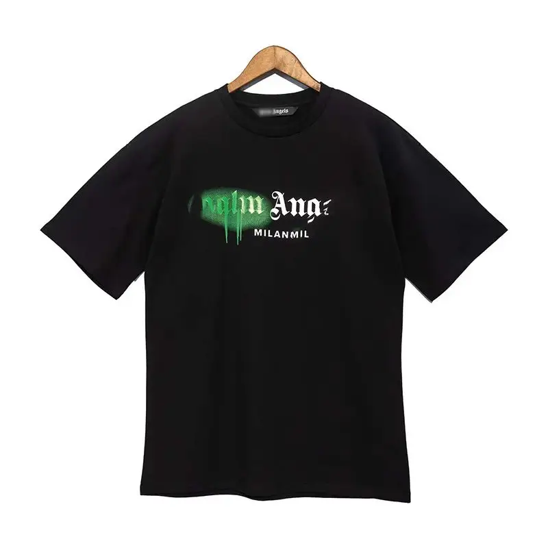 Palm Angels Spray T-Shirt — Black/Green colorway — USFans Spreadsheet photo