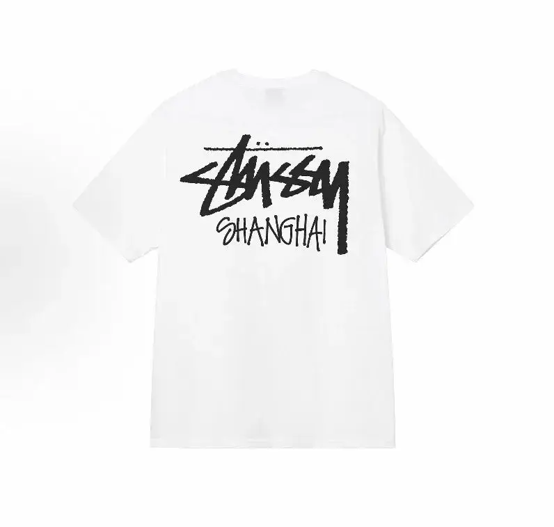 Stussy T-Shirt — White [Shanghai]] colorway — USFans Spreadsheet photo