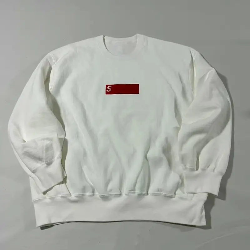 Supreme Zip Hoodie — round neck long sleeve white colorway — USFans Spreadsheet photo