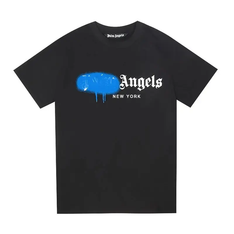 Palm Angels Monogram NY Spray Tee — 2197 black and blue colorway — USFans Spreadsheet photo
