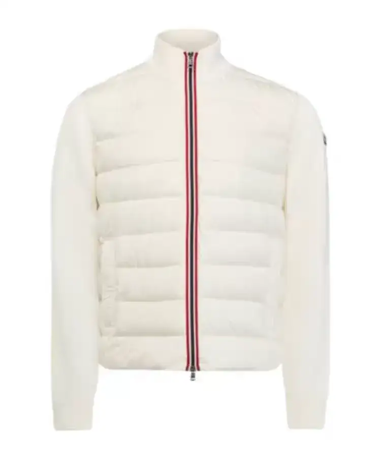 Moncler Padded Cotton Zip-Up Cardigan — white colorway — USFans Spreadsheet photo