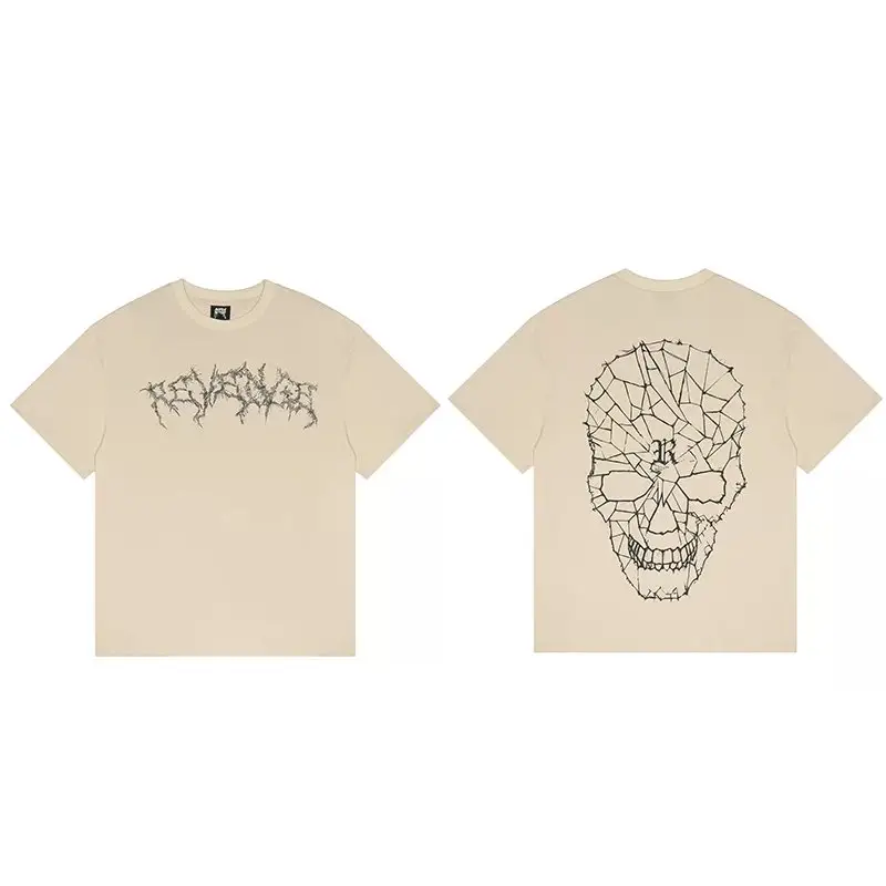 Revenge T-Shirts — Apricot Dark Skull colorway — Kakobuy Spreadsheet photo