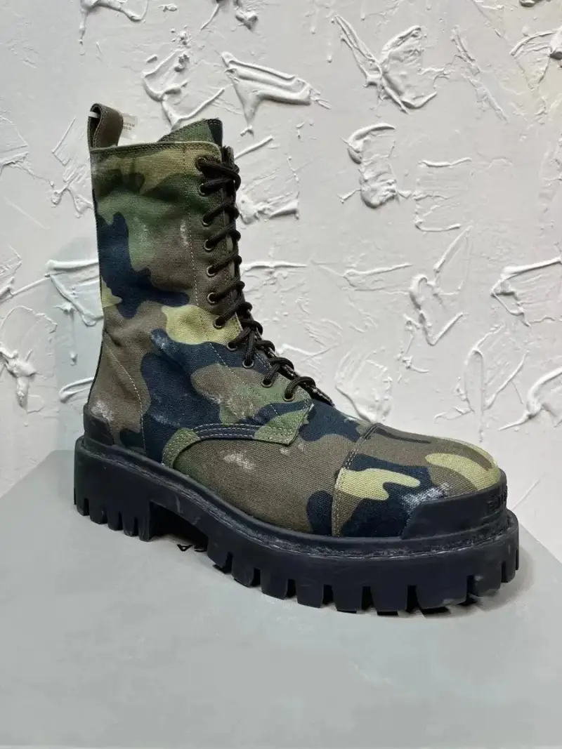 Balenciaga Strike Boots Khaki — camouflage colorway — USFans Spreadsheet photo
