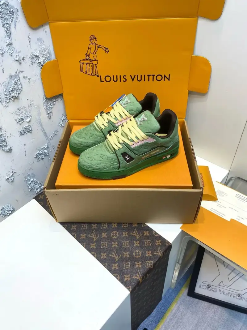 LV Trainers Blue — Couple YJ129-2 colorway — Kakobuy Spreadsheet photo