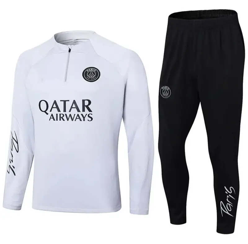 Football PSG Tracksuit — 2324 Paris light gray colorway — USFans Spreadsheet photo