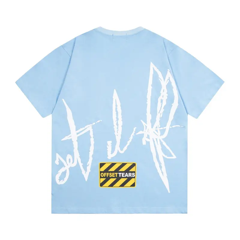 Denim Tears x Offset T-Shirt — blue kapok colorway — USFans Spreadsheet photo