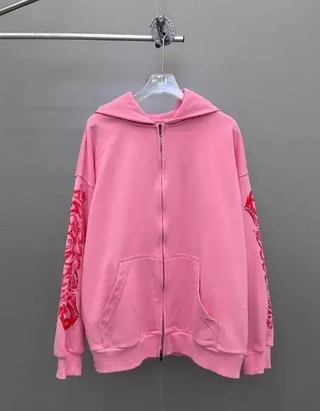 Balenciaga Off-Shore Zip-Up Hoodie — Pink colorway — USFans Spreadsheet photo