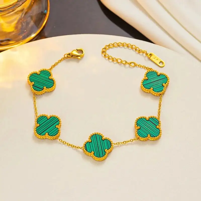 Vancleef Necklace — 913-2 Green Shellfish Bracelet Gold 1.5C colorway — USFans Spreadsheet photo