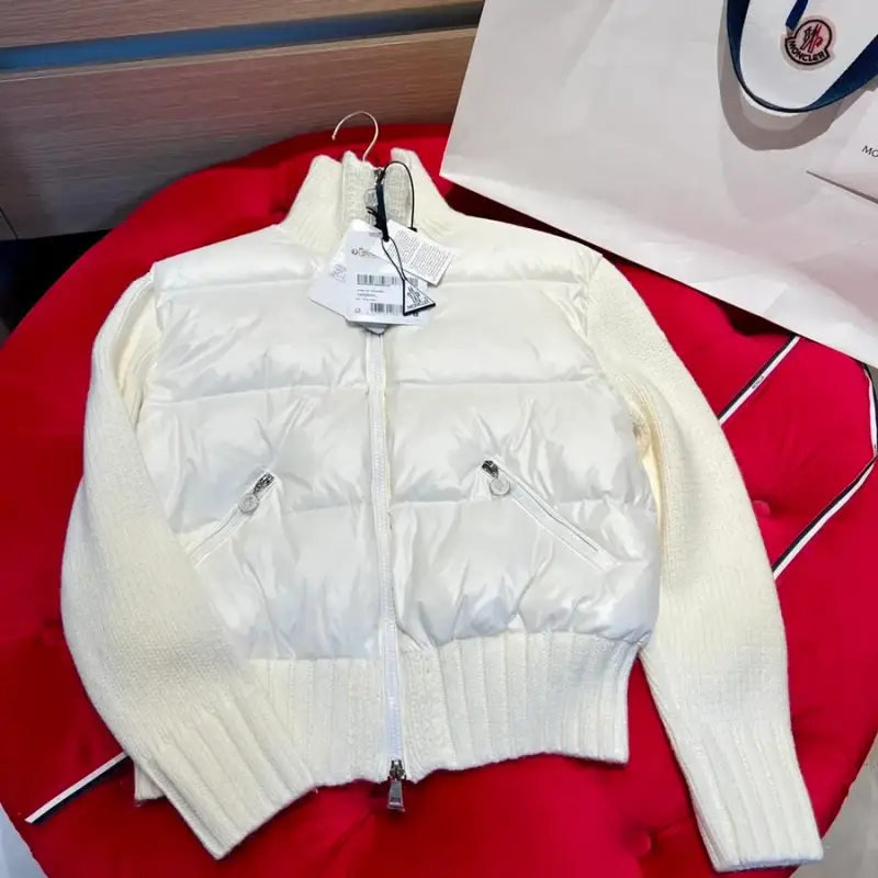 Moncler Wool Puffer Cardigan — White colorway — USFans Spreadsheet photo