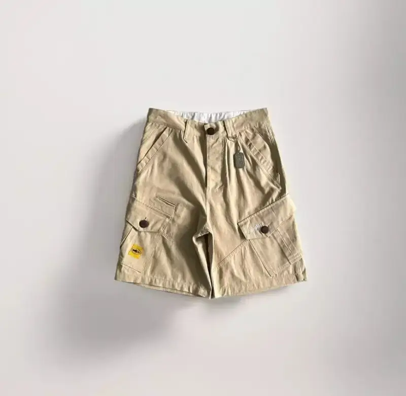 Corteiz Classic Cargo Triple Black Logo Shorts — Khakis Slant Pocket colorway — USFans Spreadsheet photo
