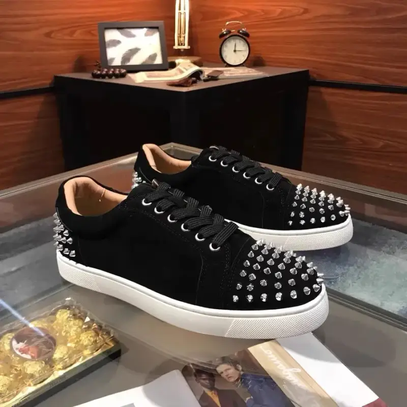 Christian Louboutin Shoes — Black Suede Silver Nail colorway — Kakobuy Spreadsheet photo
