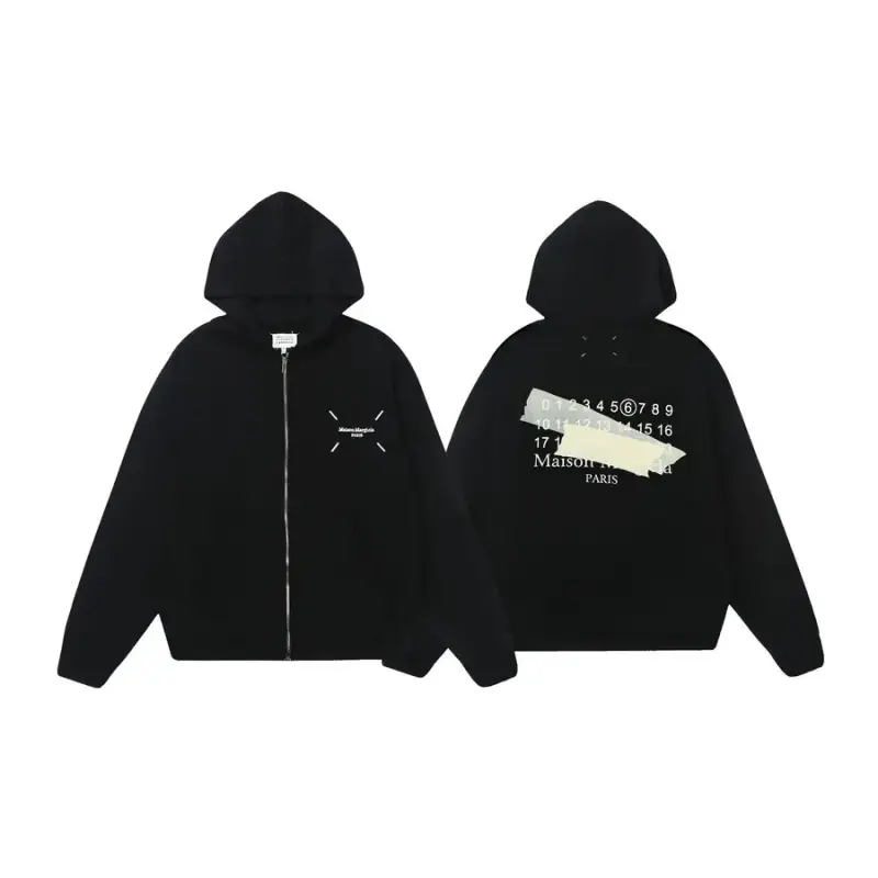 Maison Margiela Hoodies — M06 Zipper Black colorway — USFans Spreadsheet photo