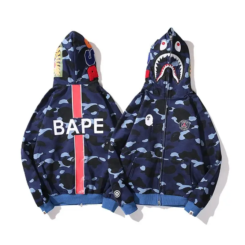 Bape Shark Hoodie — 513 blue colorway — USFans Spreadsheet photo