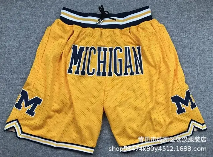 Just Don Shorts — M University Yellow colorway — USFans Spreadsheet photo