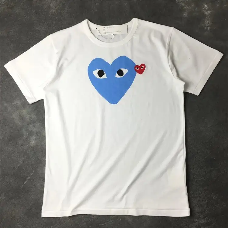 CDG T-Shirts — Blue Heart colorway — USFans Spreadsheet photo