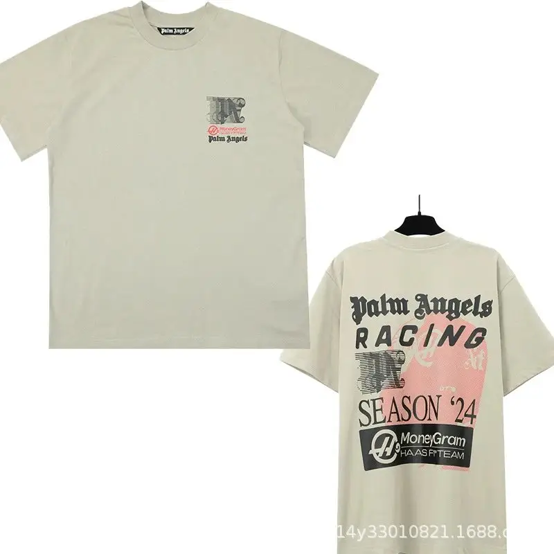 Palm Angels Monogram NY Spray Tee — 2285 apricot colorway — USFans Spreadsheet photo