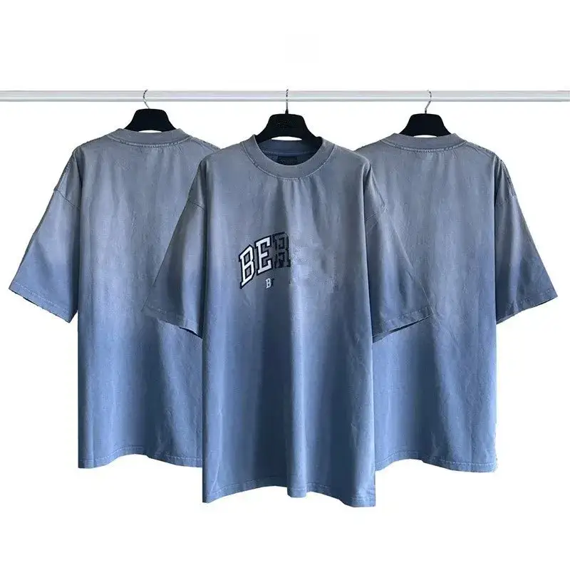 Balenciaga Tees — Toothbrush embroidery gradient blue colorway — USFans Spreadsheet photo