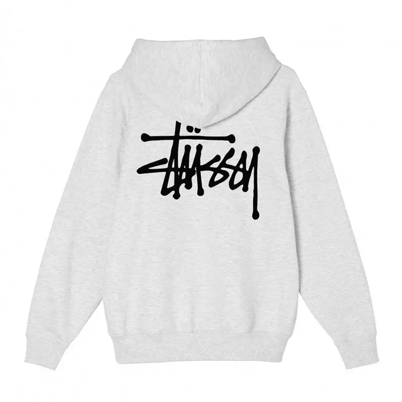 Stussy t-shirt — Grey Basic Hoodie colorway — USFans Spreadsheet photo