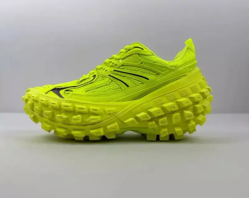 Balenciaga Defender All-Black Shoes — Fluorescent green colorway — Kakobuy Spreadsheet photo