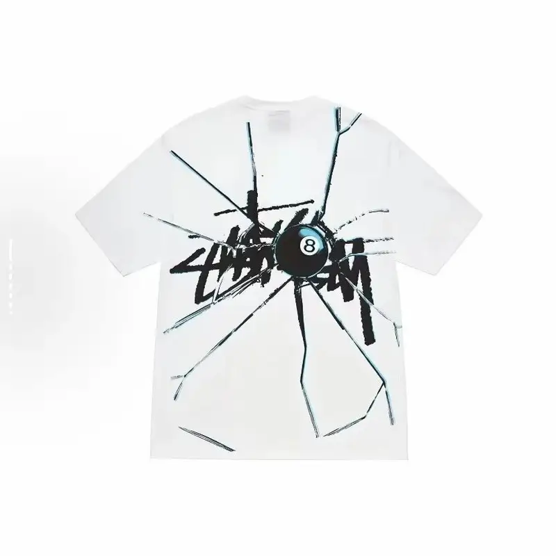 Stussy T-Shirt — white [lightning ball]] colorway — USFans Spreadsheet photo