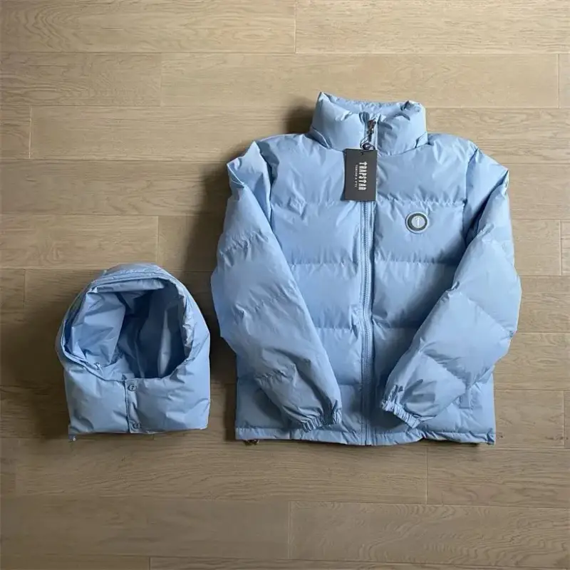 Shiny Trapstar Jacket — Classic Sky Blue Jacket colorway — USFans Spreadsheet photo
