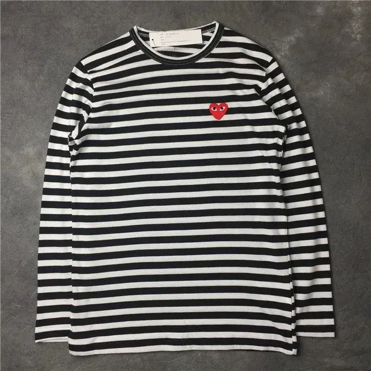 CDG Play SS24 Hoodie — Black and white stripes colorway — USFans Spreadsheet photo