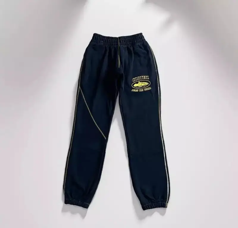 Corteiz Alcatraz Basic Triple Black Pants — yellow colorway — USFans Spreadsheet photo