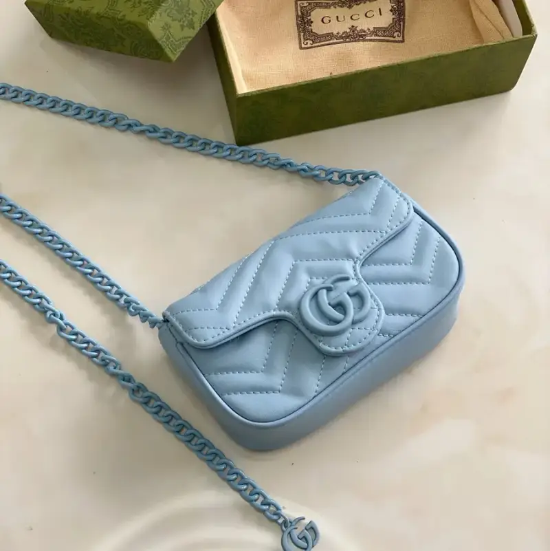 Gucci GG Marmont Belt Bag — 16.5cm light blue colorway — USFans Spreadsheet photo
