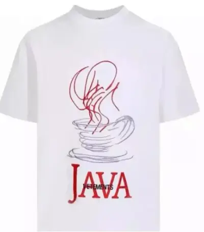 Vetements Java White T-Shirt — USFans Spreadsheet photo